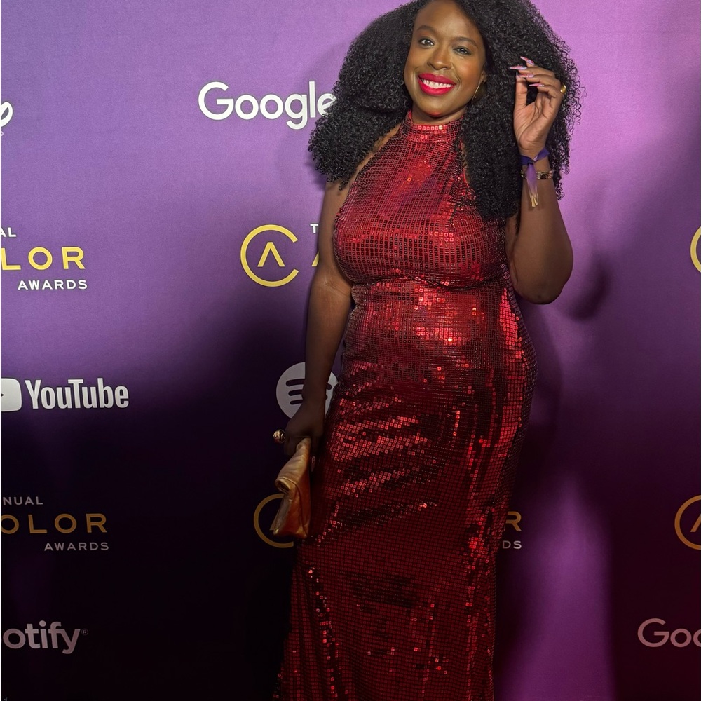 Fashion Nova Red Sequin Gown